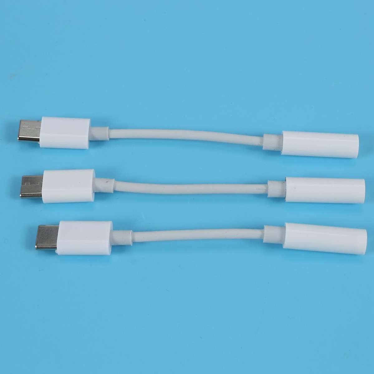 3pcs Type C to 3.5mm Headphone Audio Adapter(black)