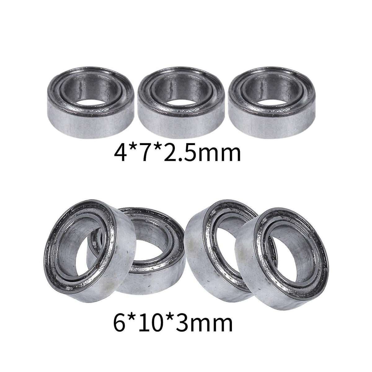 10pcs 13size Miniature Metal Ball Bearing Size: Mr74-zz 4*7*2.5mm