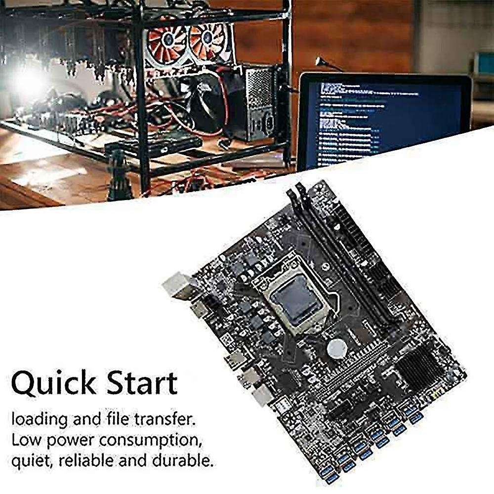 B250c Mining Motherboard with Thermal Grease+switch Cable for Bitcoin