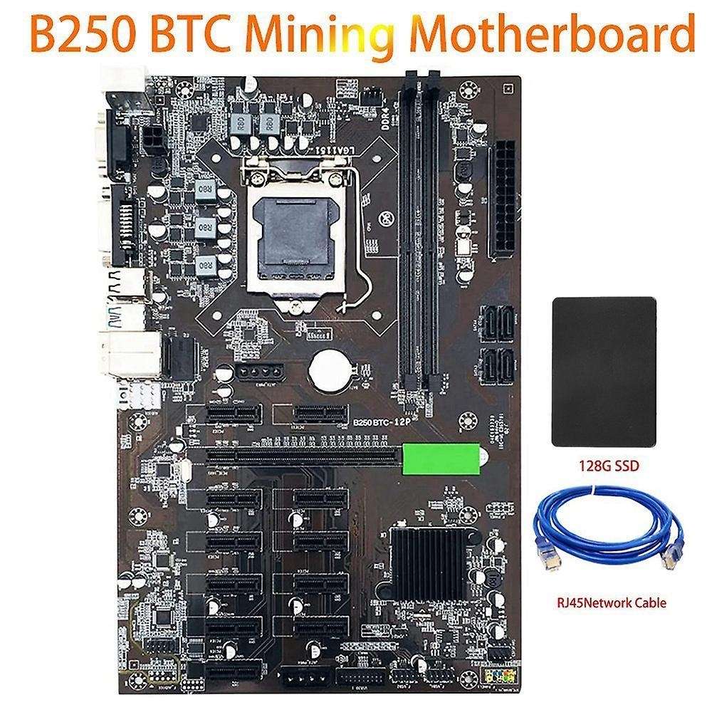 B250 Btc Mining Motherboard Lga 1151 with Ssd 128g for Miner Mining