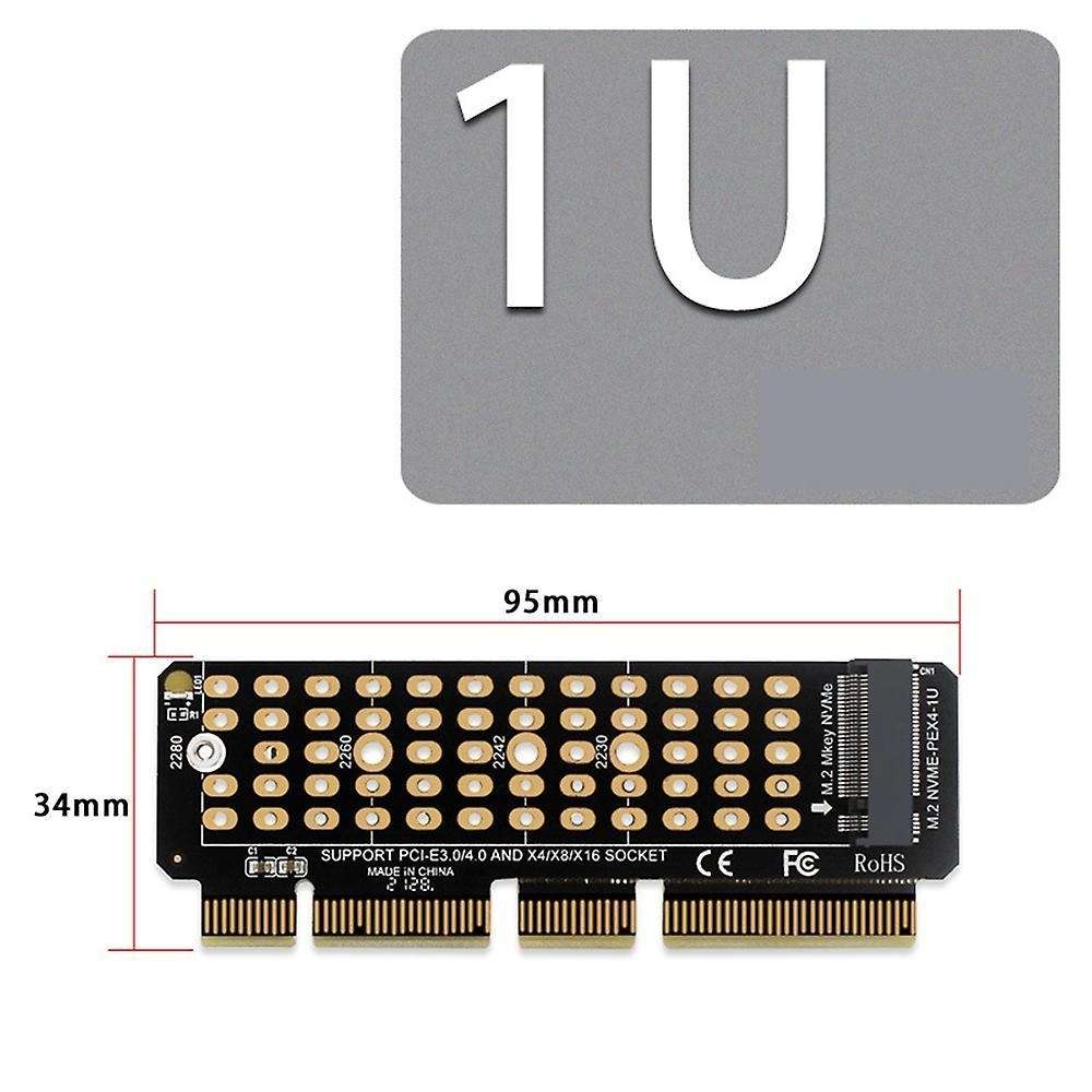 M.2 Nvme to Pci-e 4.0 Adapter Card M.2 M-key Slot Supports 1u Server