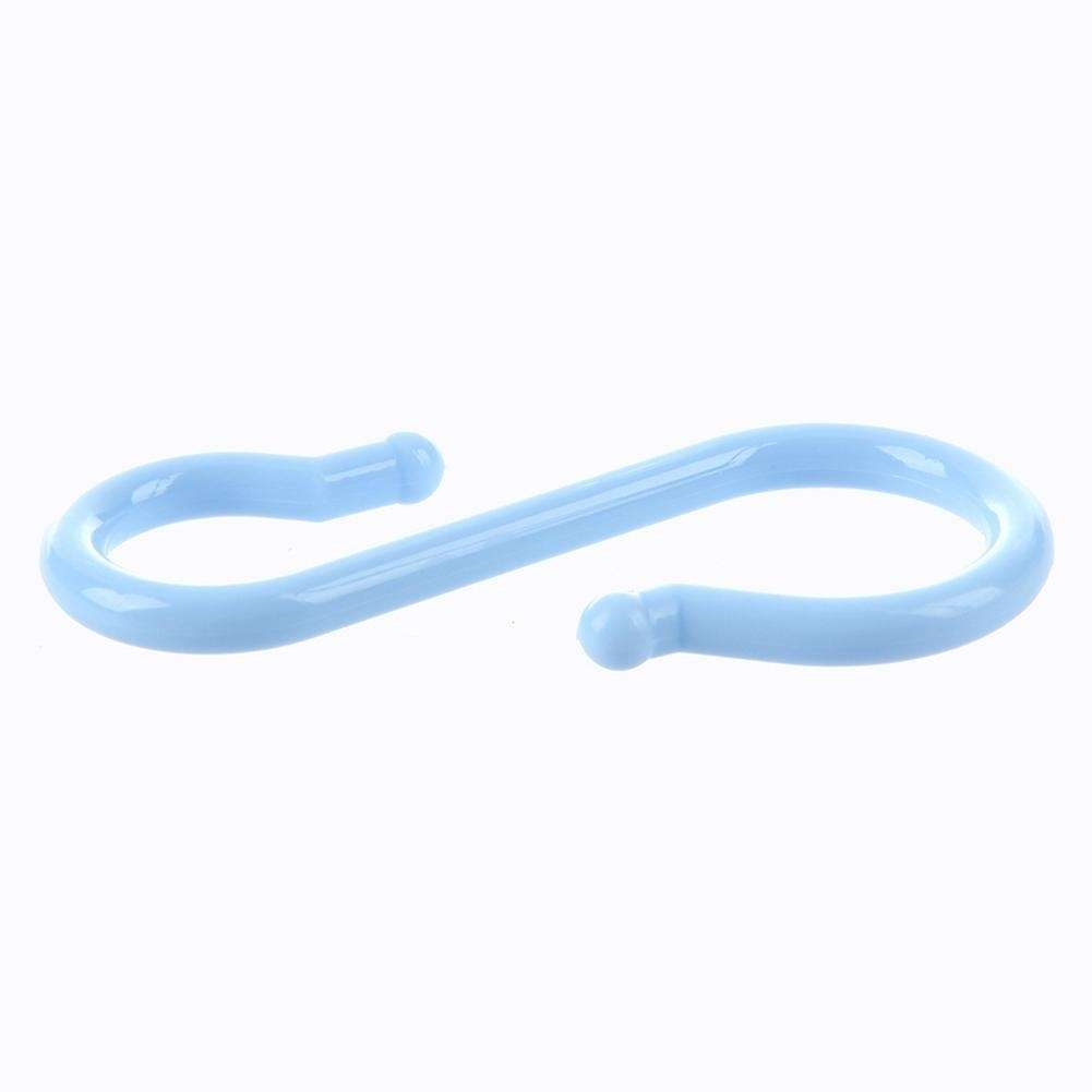 Maya Blue Plastic Punch Cup Bowl S Shaped Hooks 8 Pcs
