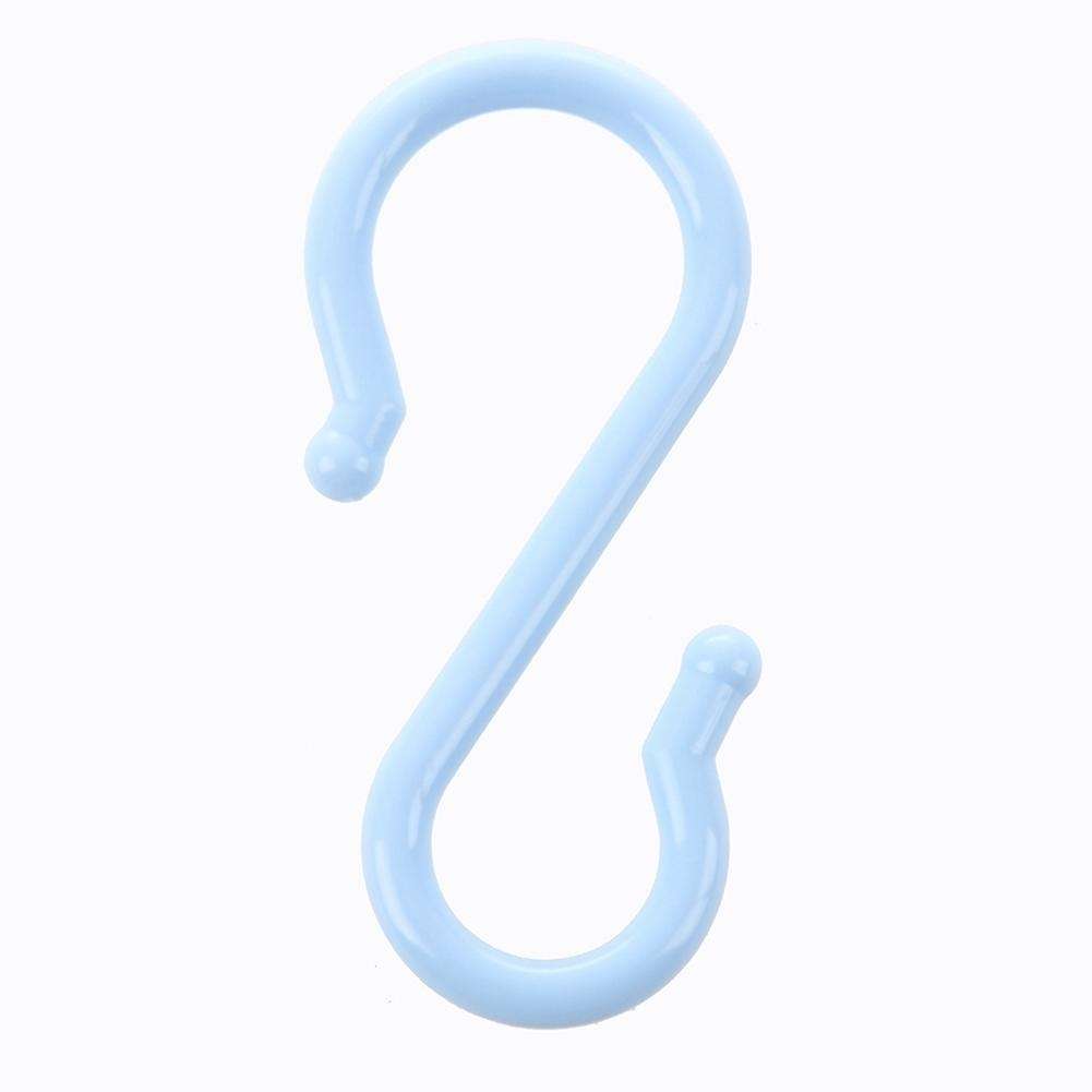Maya Blue Plastic Punch Cup Bowl S Shaped Hooks 8 Pcs