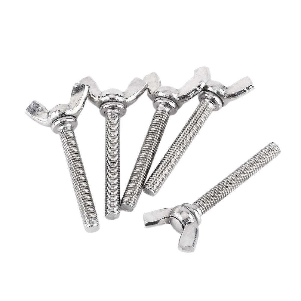 5 Pcs M5 Butterfly Wing Hand Screws Bolts Set, Full Thread (m5x40mm)