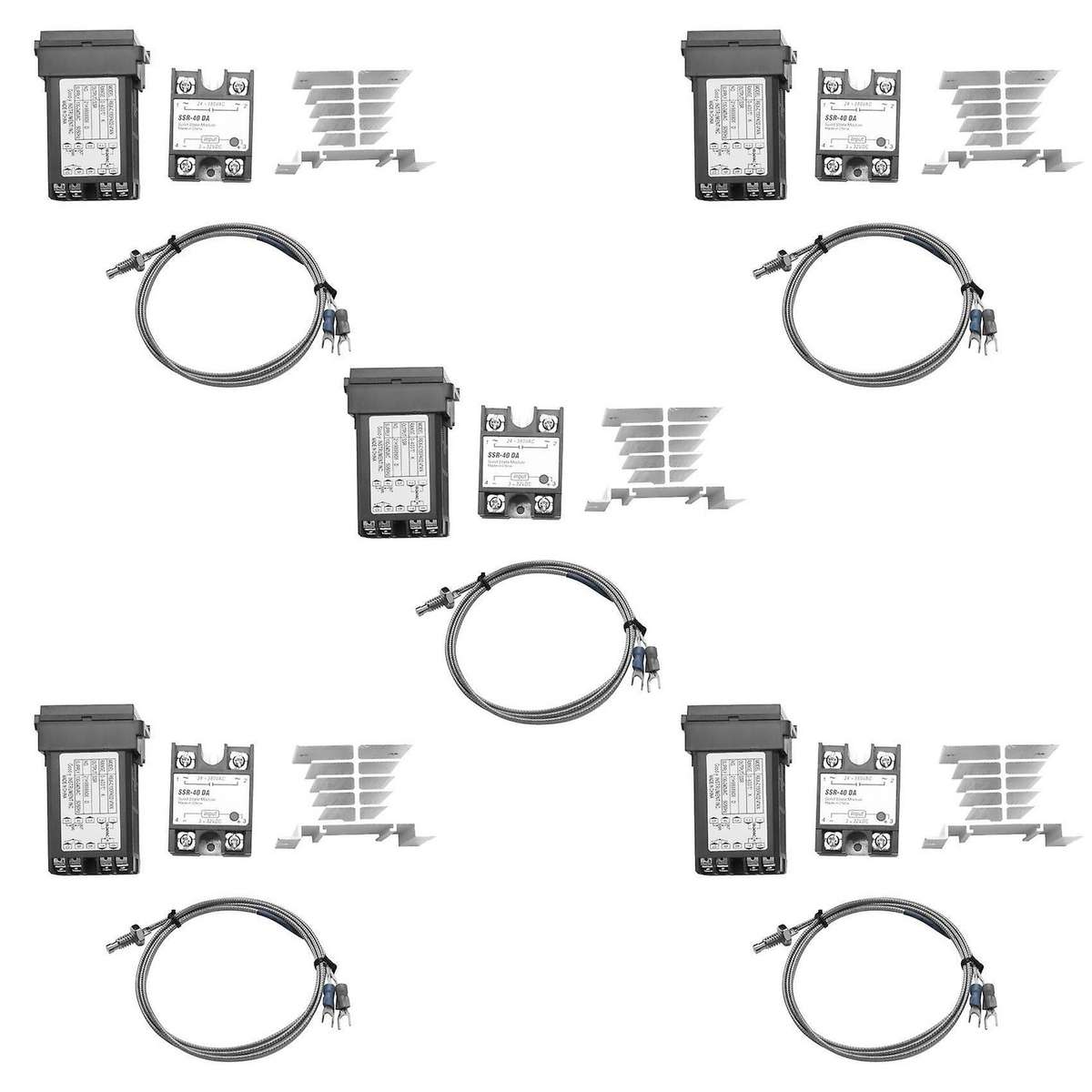 Temperature Controller + Max.40a Ssr + K Thermocouple + Heat Sink