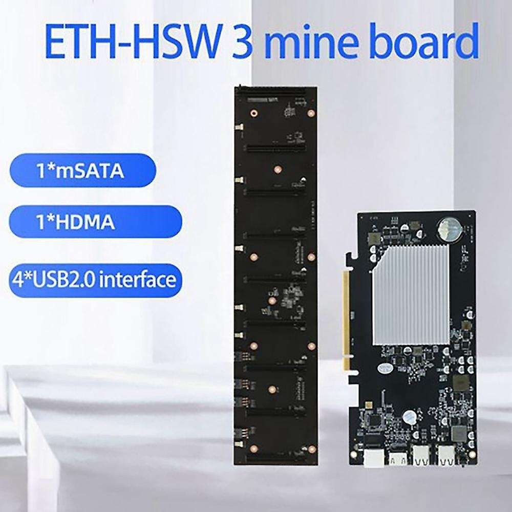 Eth-hsw Btc Mining Motherboard 8xpciex16 Graphic Slot 67mm Ddr3 Dimm