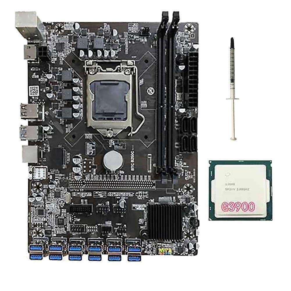 B250c Btc Mining Motherboard with G3900 Cpu+thermal Grease Lga1151