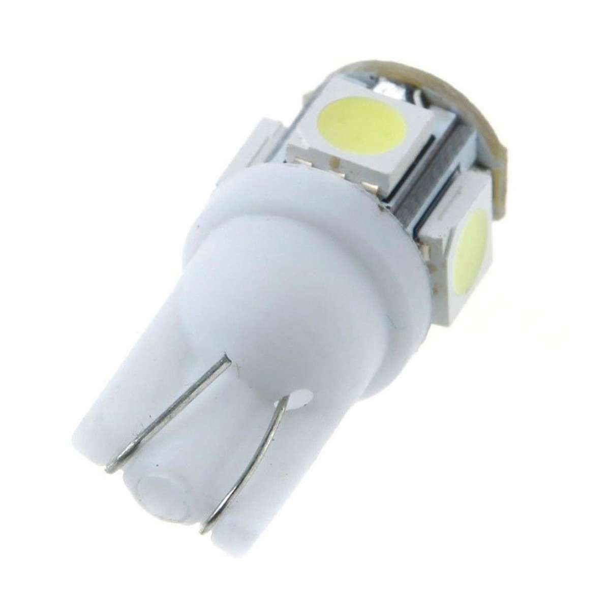 100pcs T10 White 168 194 501 W5w 5 Smd Led Car Side Wedge Light Bulb