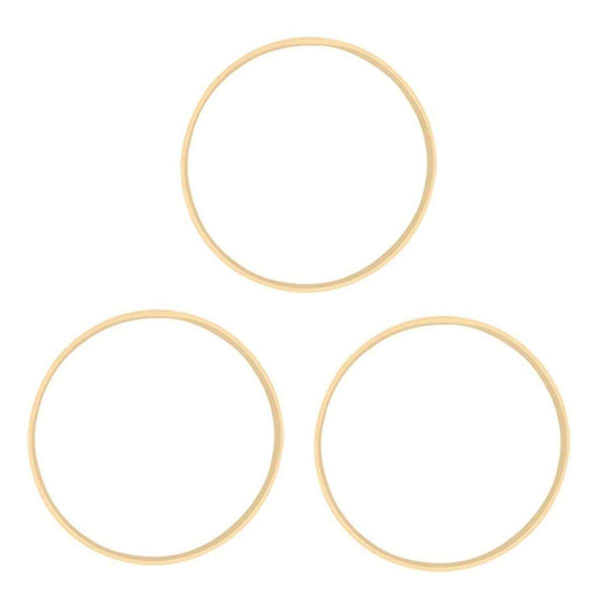 3x Dream Bamboo Rings,wooden Circle Round Catcher Diy Hoop 18cm