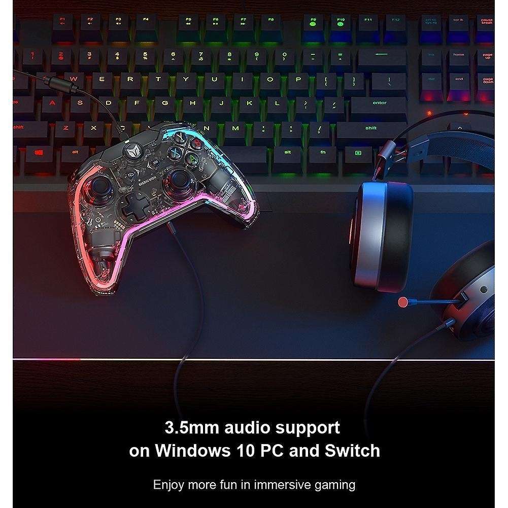 C1 Wired Gamepad with Rgb Light/r90 Adapter Compatible for Switch
