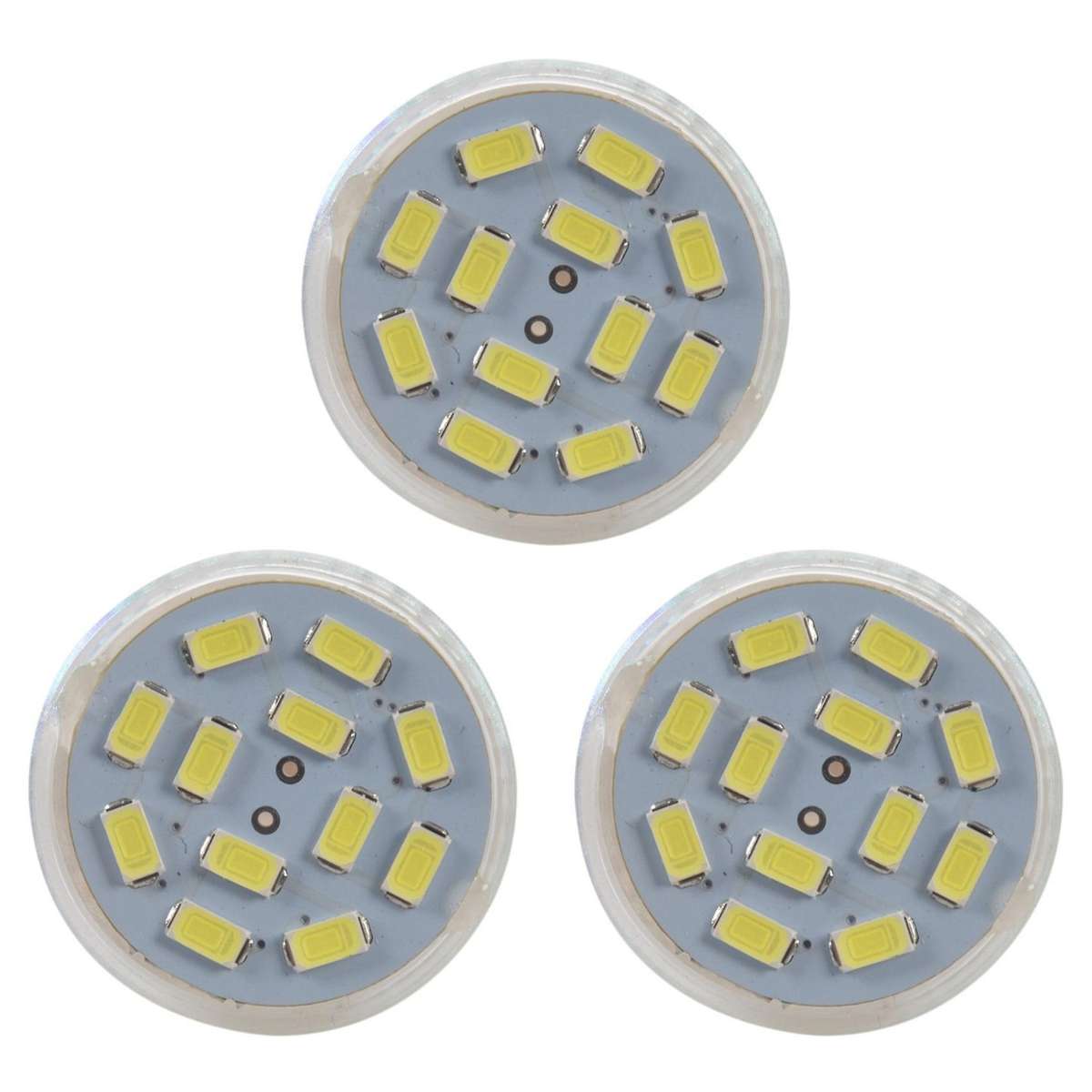 3x 6w Gu4(mr11) Led Spotlight Mr11 12 Smd 5730 570 Lm Dc 12v, White
