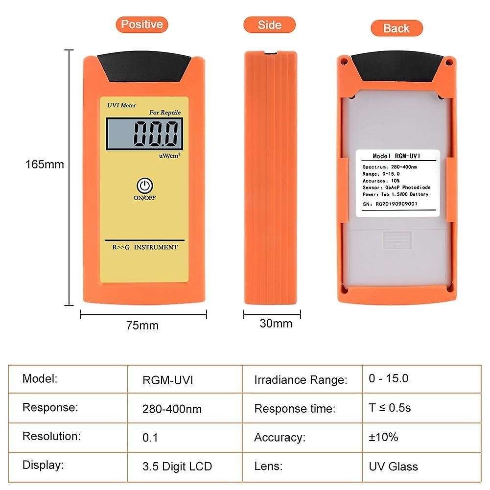 1pcs Uvi Meter  10% Ref. Nist High Precision Sun Index Tester Uvi