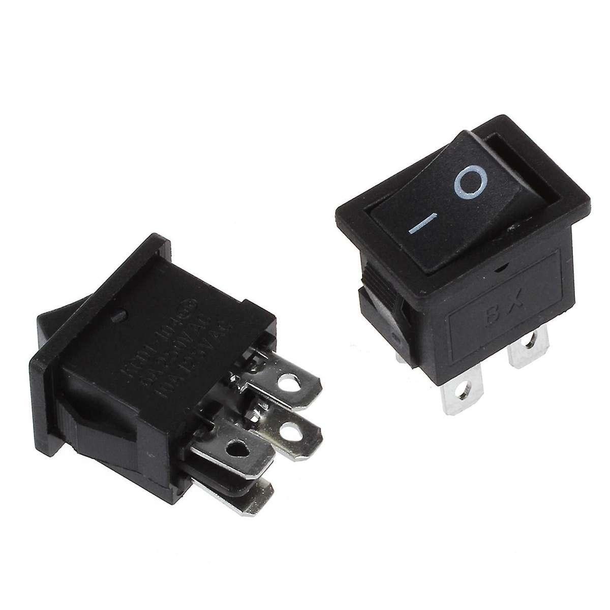 3pcs Red 4 Pin Dpst On-off Boat Rocker Switch 6a/250v 10a/125v Ac