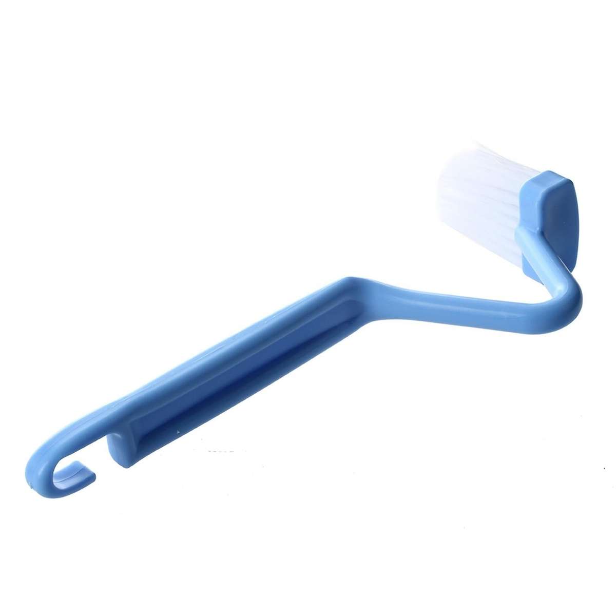 2x V Type Curved Plastic Toilet Brush Cleaning Toilet Corner Rim