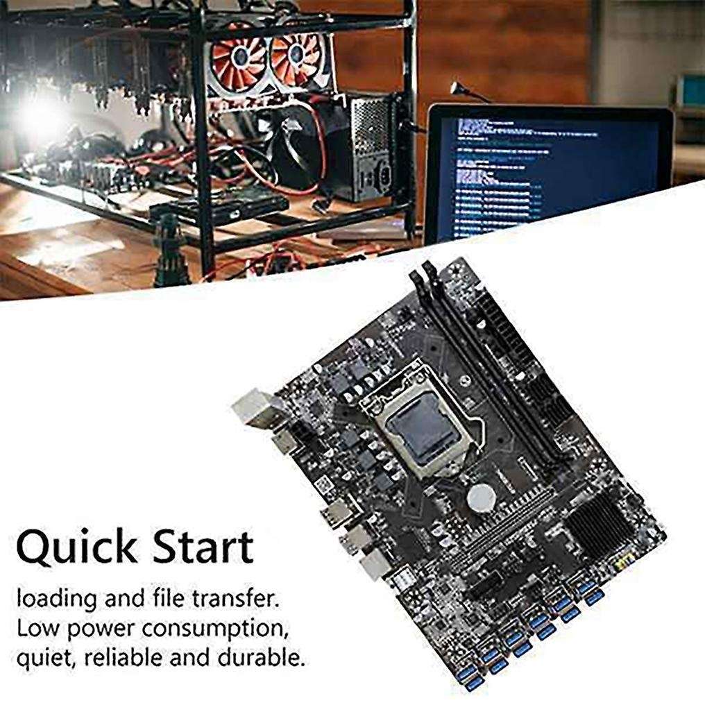 B250c Btc Mining Motherboard with G3900 Cpu+cooling Fan Ram Sata3.0
