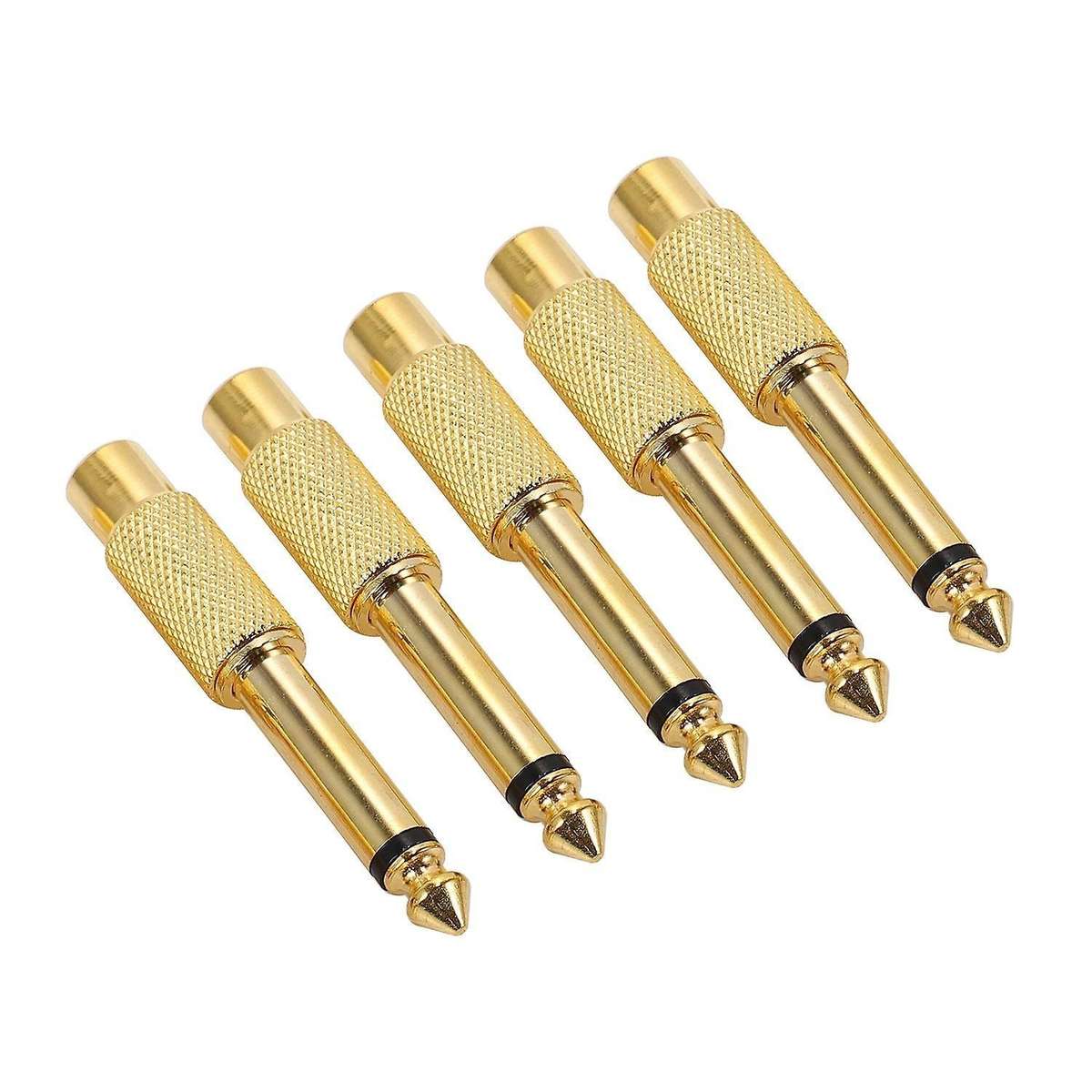 5x Gold Plated 6.35mm 1/4 Inch Male Mono Plug 6.5mm Jack Audio Plug