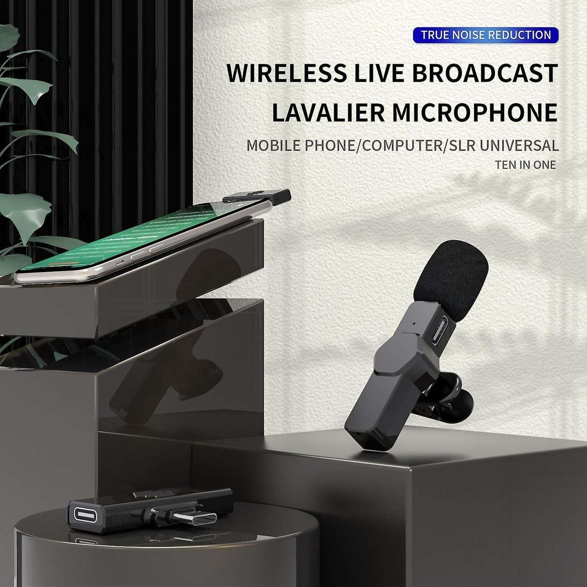 Lavalier Noise Reduction Mic for Iphone Live Broadcast Gaming Phone