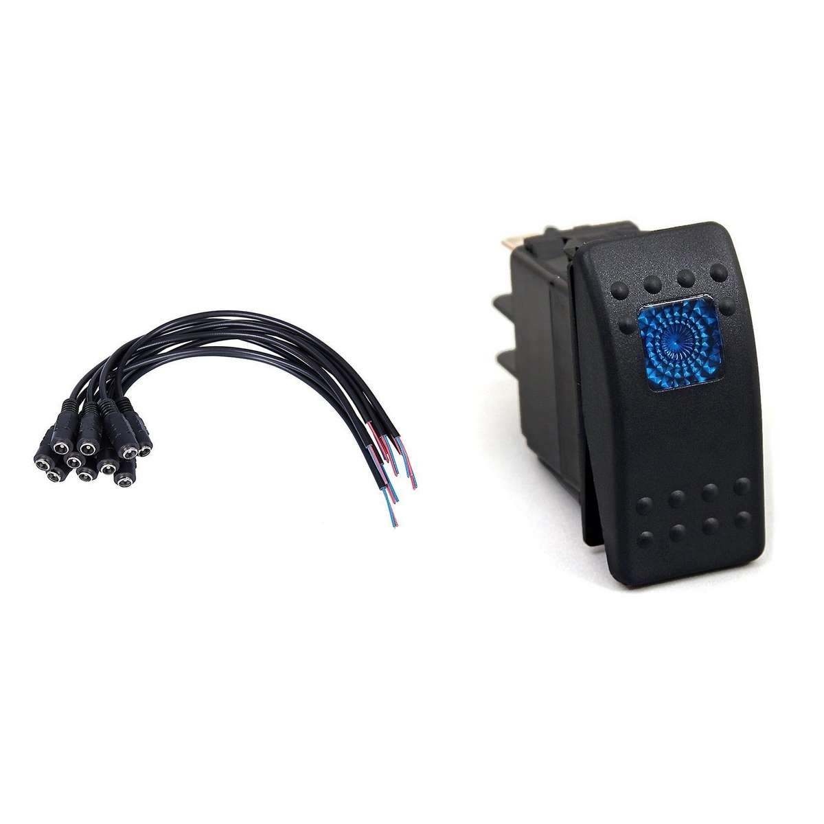 10pcs 12v Dc Power Plug Female Connector Cable 5.5x2.1mm 15cm