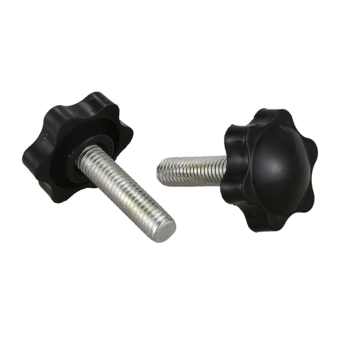 8 Pcs Black Spare Part M8 X 30mm Male Threaded Knurled Grip Star Knob