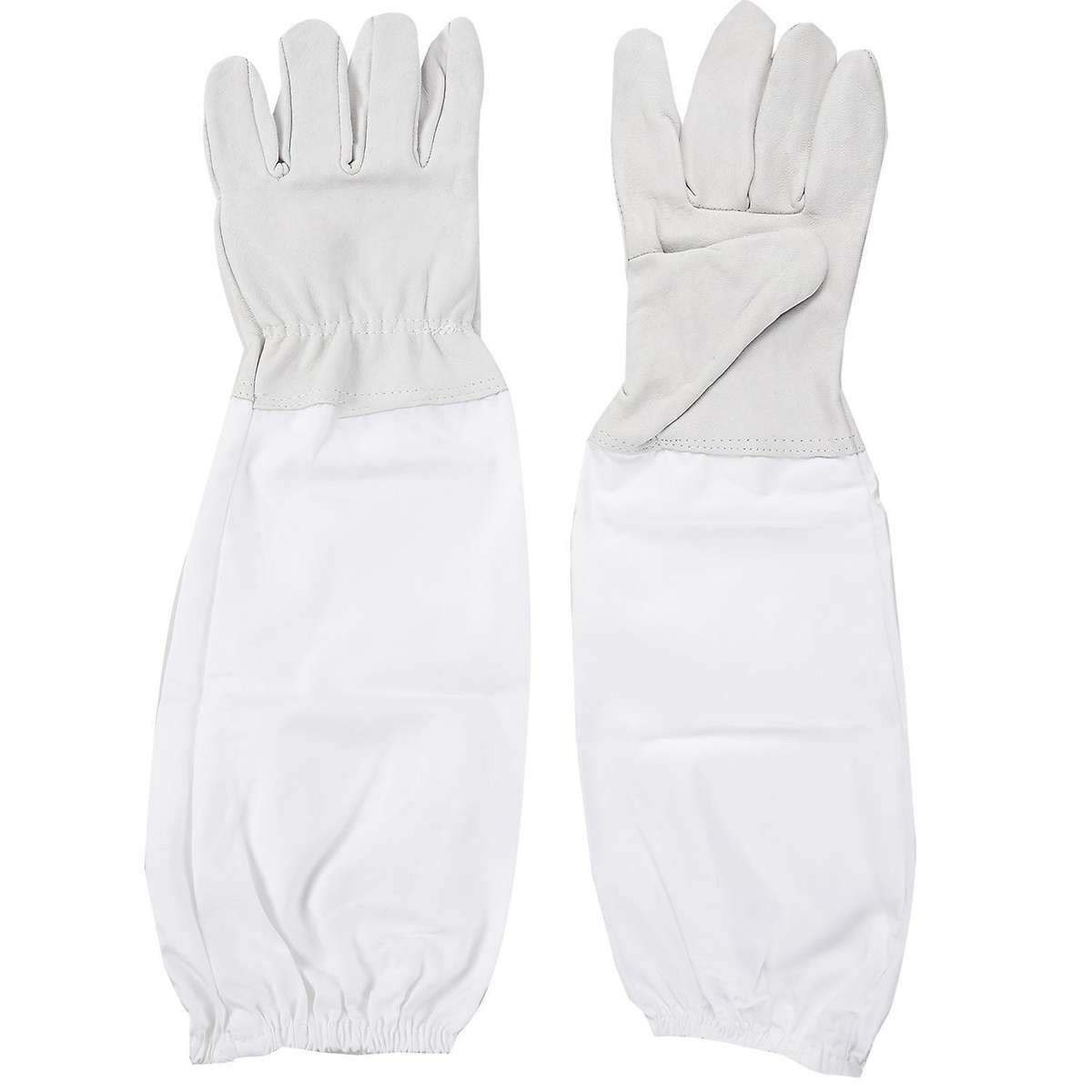 1 Pair Of Gloves with Protective Sleeves Ventilated Professional Anti Bee for Apiculture Beekeeper -