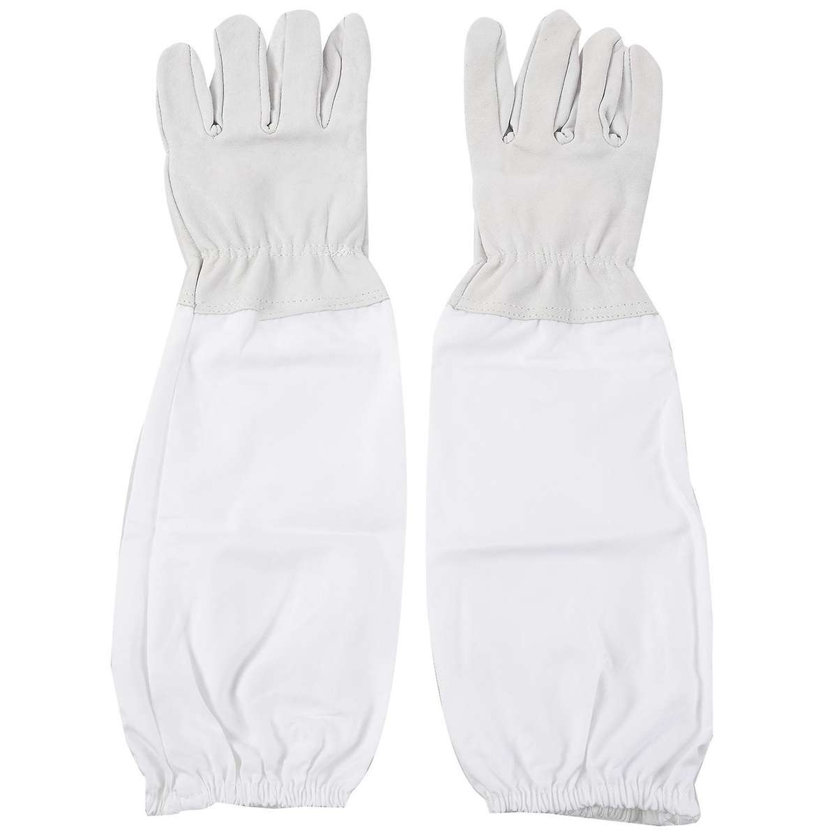 1 Pair Of Gloves with Protective Sleeves Ventilated Professional Anti Bee for Apiculture Beekeeper -