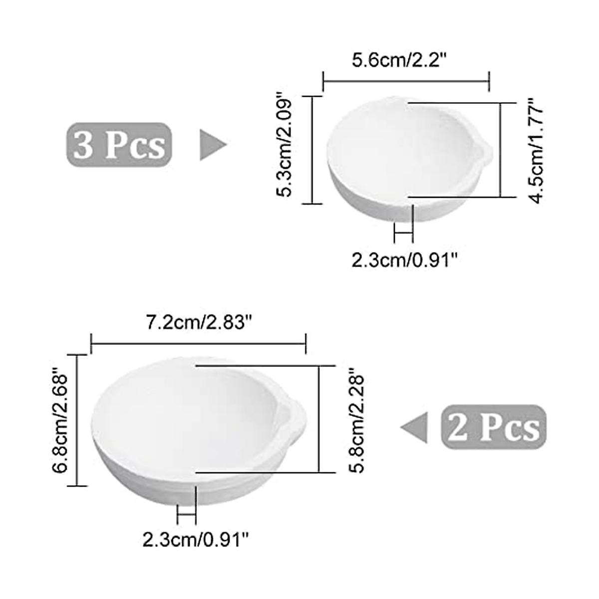 5 2 Styles Ceramic Bowls Quartz Melting Plate Pot for Melting Cast Refining Metal Gold and Silver, 1