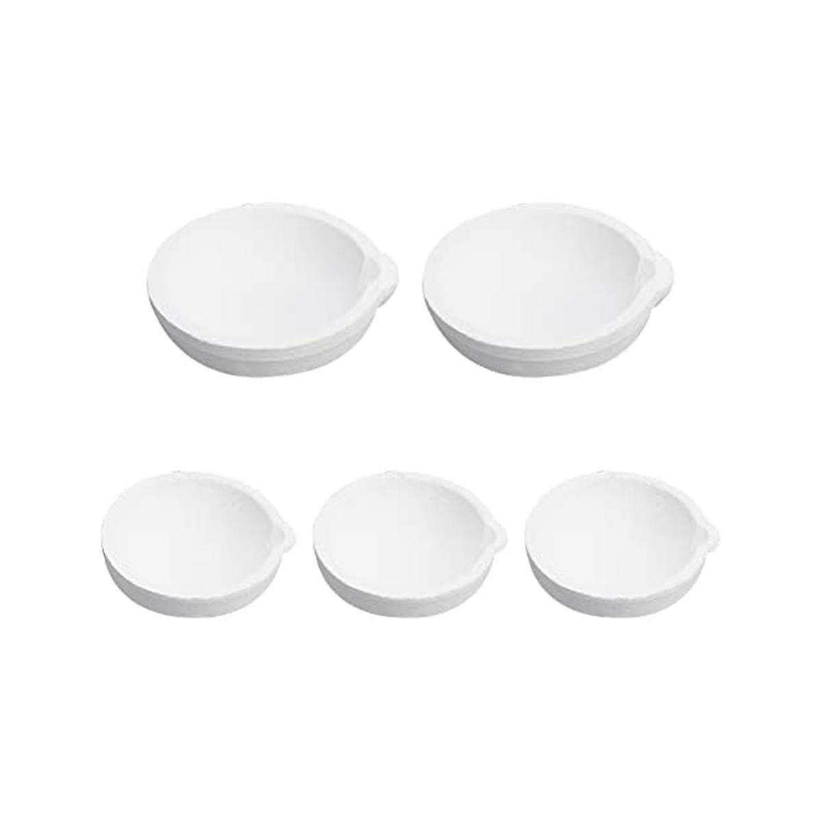 5 2 Styles Ceramic Bowls Quartz Melting Plate Pot for Melting Cast Refining Metal Gold and Silver, 1