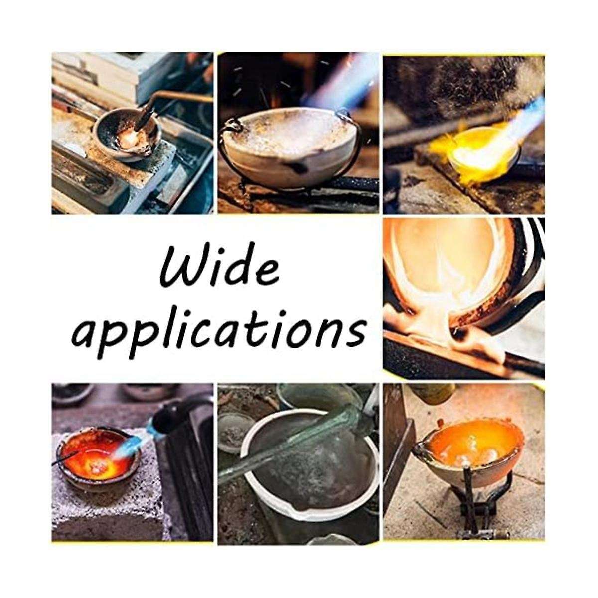 5 2 Styles Ceramic Bowls Quartz Melting Plate Pot for Melting Cast Refining Metal Gold and Silver, 1