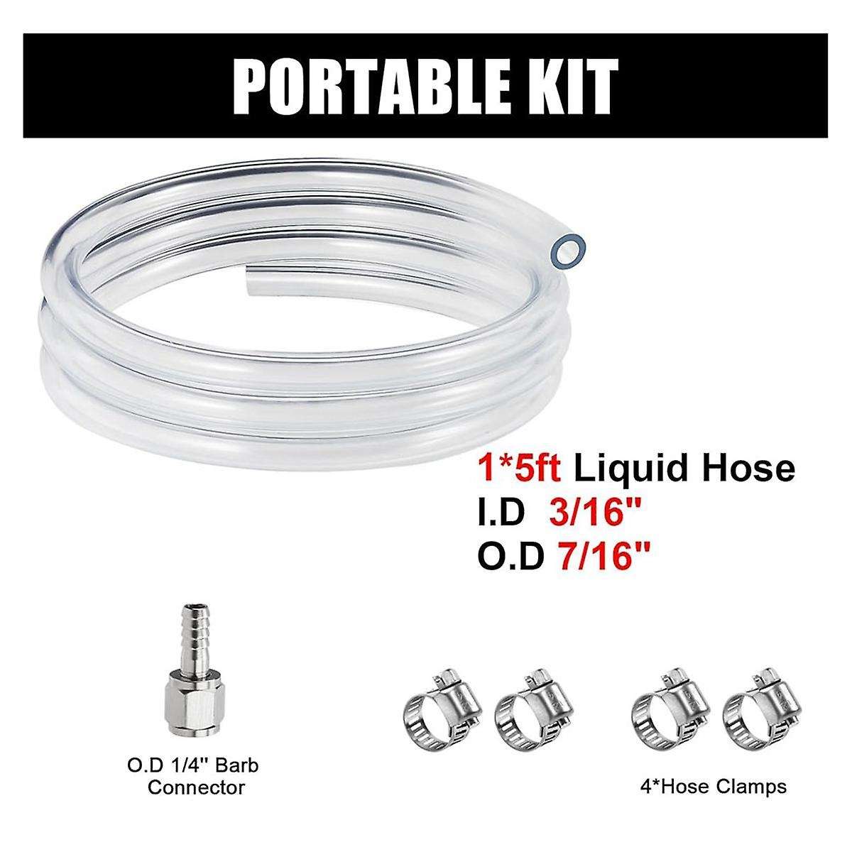 5 FT Ball Lock Beer Line Assembly Kit,Tubing Ball Lock Quick Disconnect for Cornelius Beer Dispenser