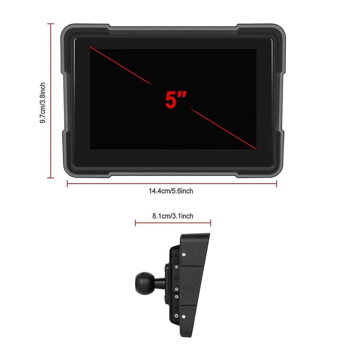 5 Inch Motorcycle Wireless Carplay Android Auto Portable Smart Player Waterproof Motorcycle Display