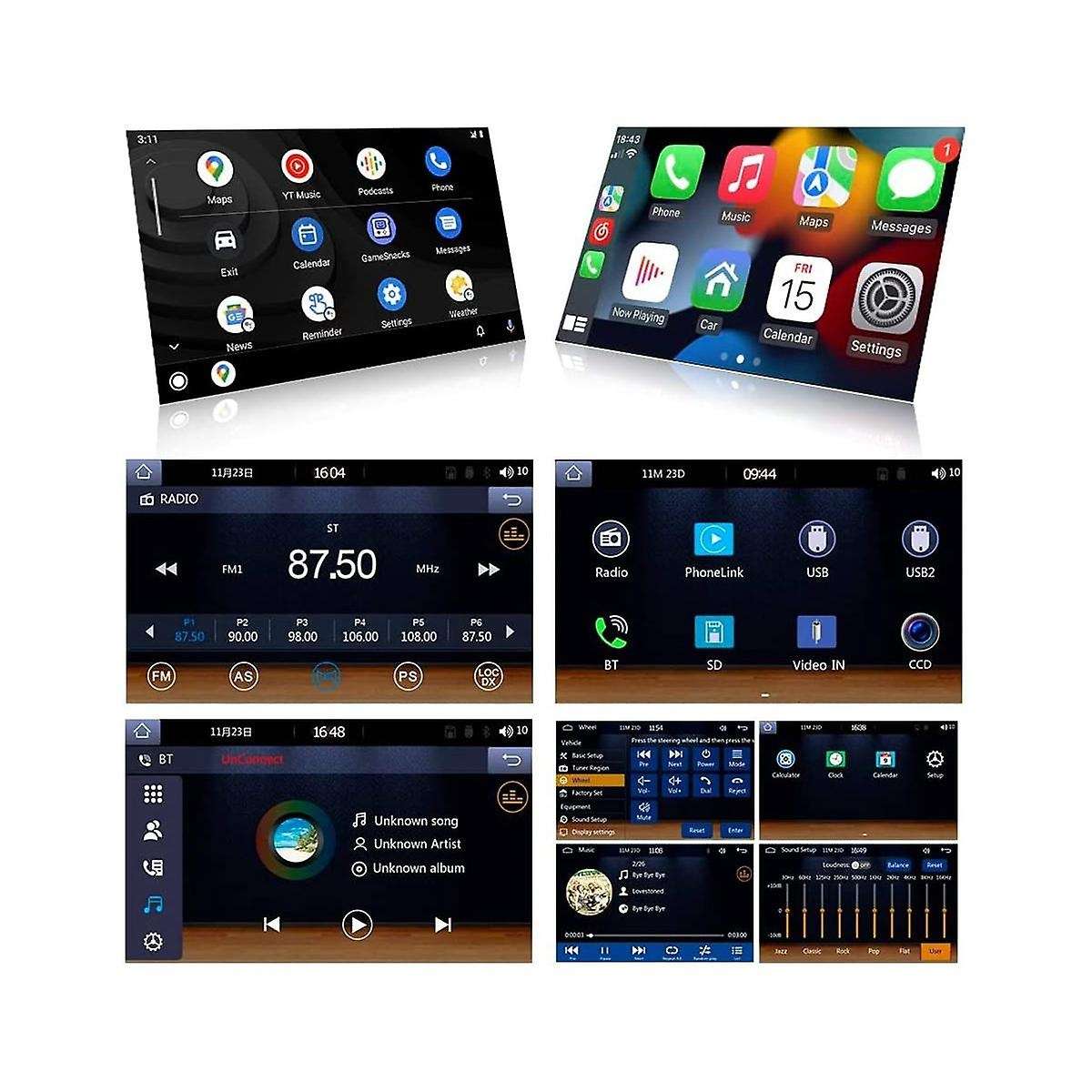 5 Inch Single Din Car Stereo Wireless Carplay Android Auto Mirror-link,touchscreen Radio Bluetooth