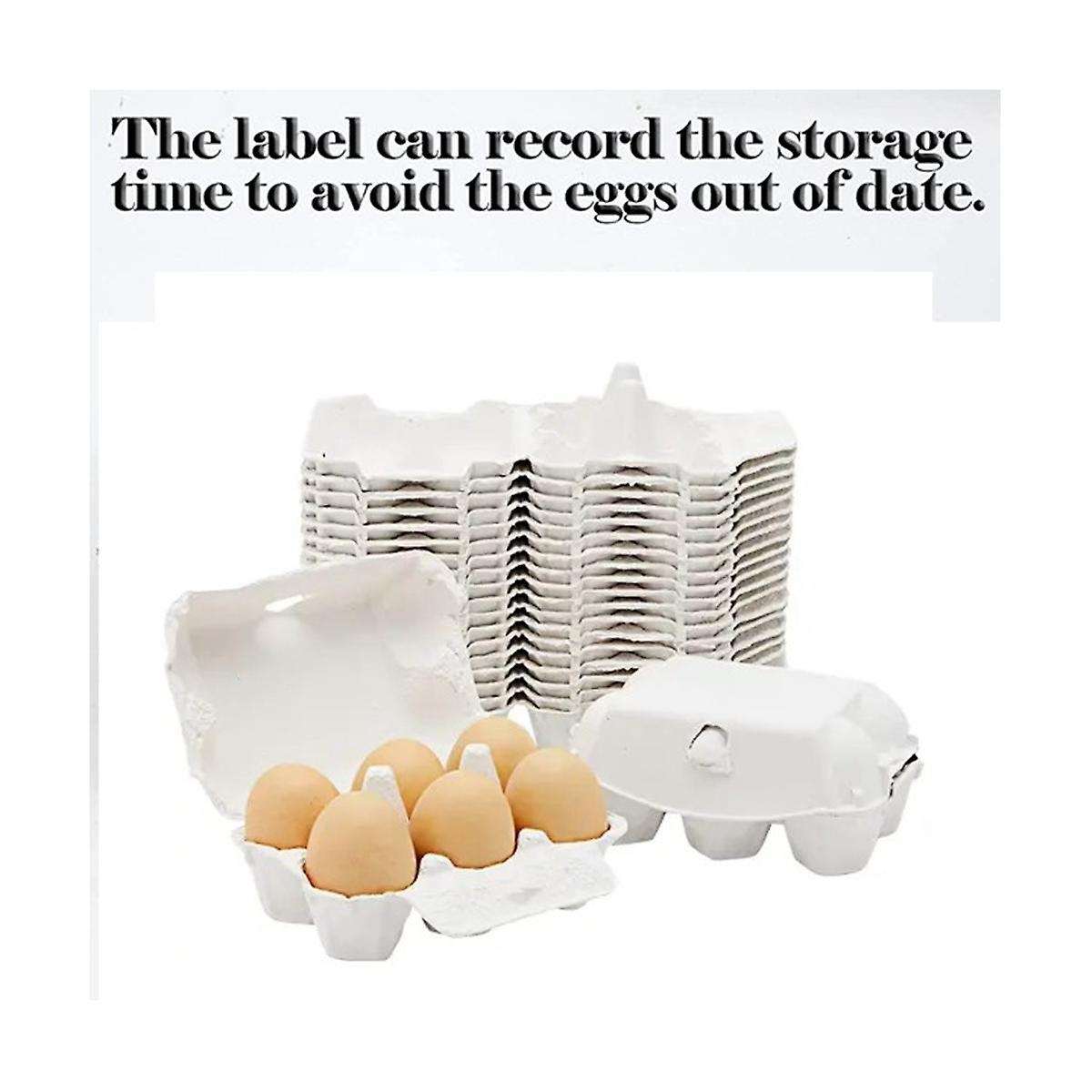 50 Pieces Paper Egg Cartons for Chicken Eggs Pulp Fiber Holder Bulk Holds 6 Count Eggs Farm Market