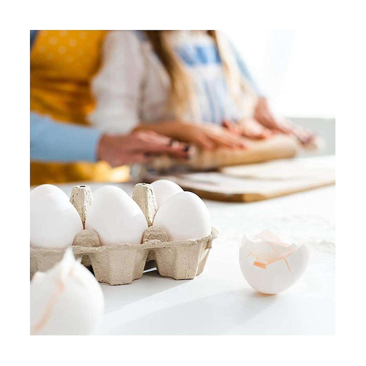 50 Pieces Paper Egg Cartons for Chicken Eggs Pulp Fiber Holder Bulk Holds 6 Count Eggs Farm Market