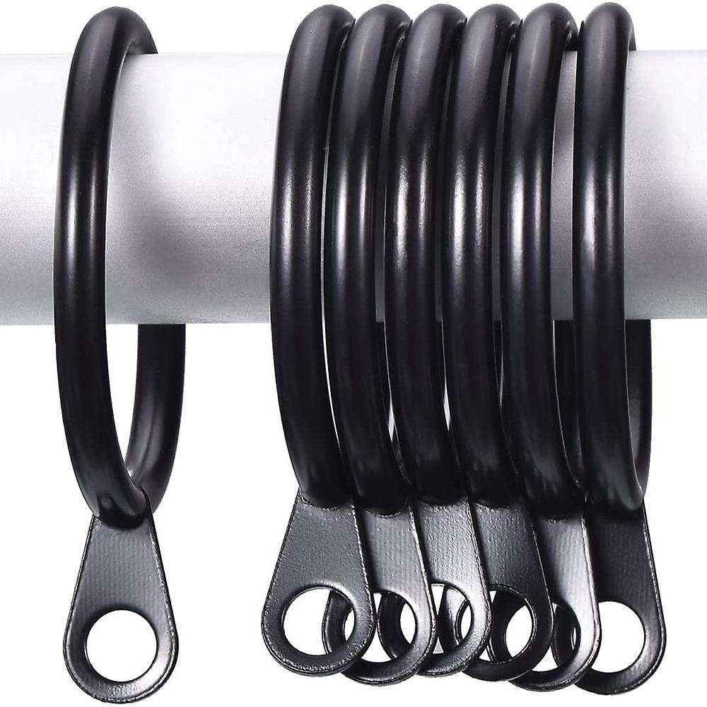 50 Set Metal Curtain Rings Drapery Curtain Hanging Rings with Plastic Curtain Hooks for Curtains An