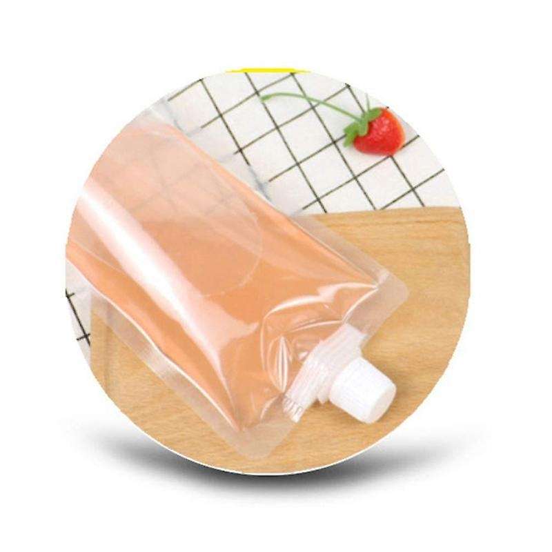 50pcs 500ml Liquid Stand Bag Leak Proof Drink Packaging Bag Spout Pouch for Beverage Juice Milk Coff