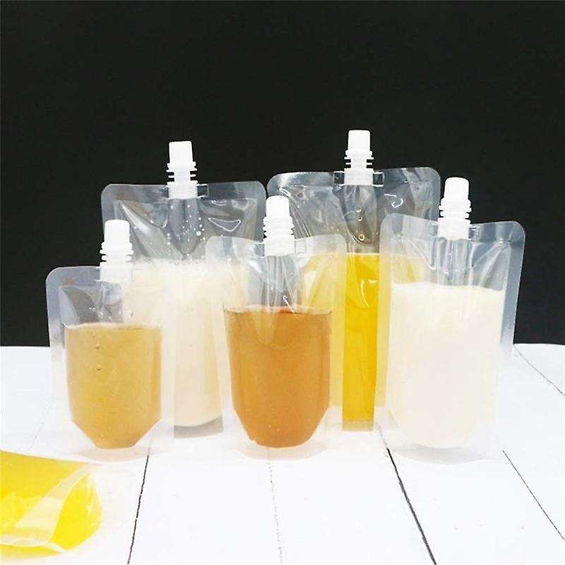 50pcs 500ml Liquid Stand Bag Leak Proof Drink Packaging Bag Spout Pouch for Beverage Juice Milk Coff