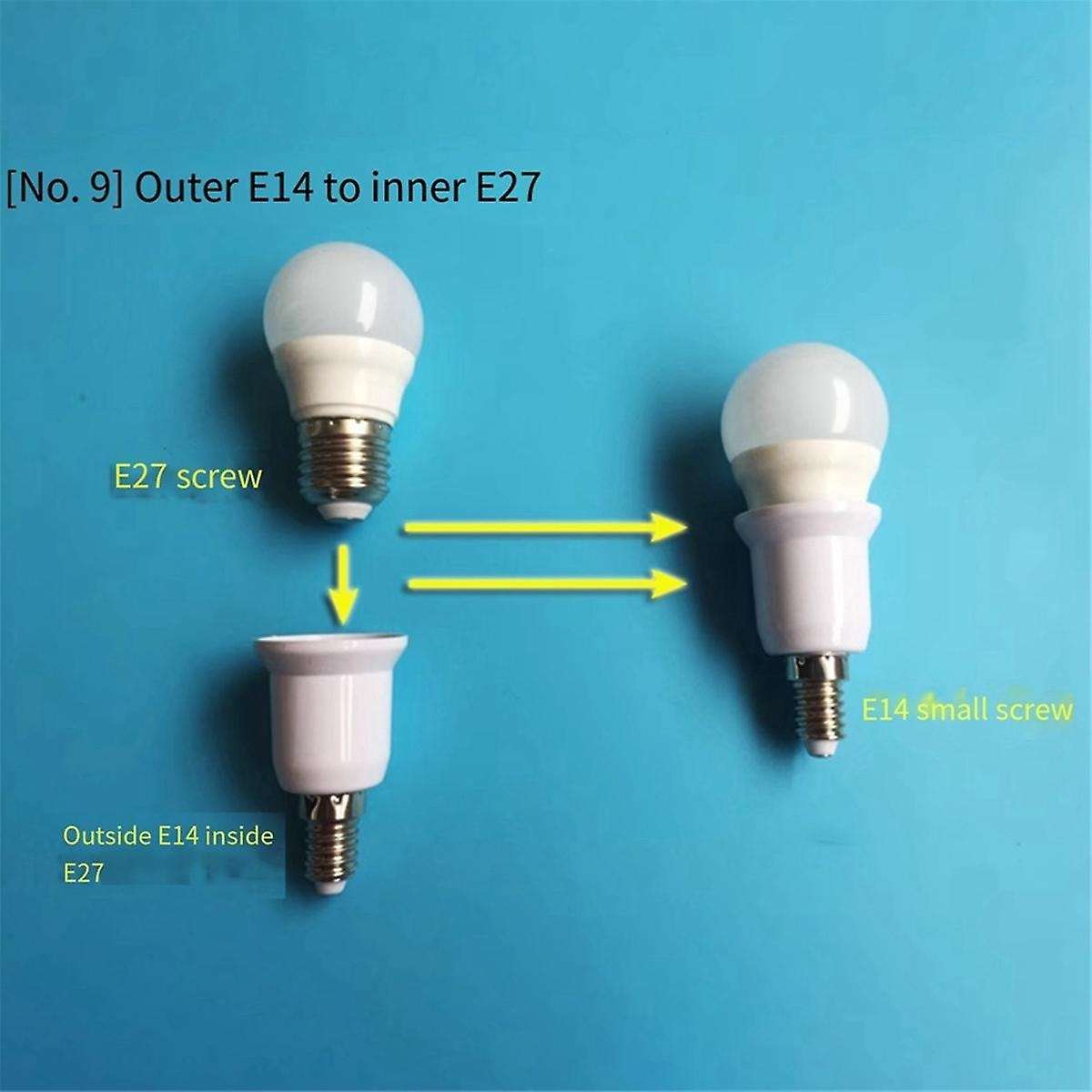 50PCS Lamp Bulb Socket Converter Easy Installation Convenient Simple and Hassle-Free Installation E1