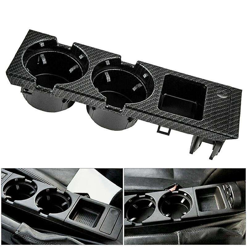 51168217953 for bmw 3 Series E46 318i 320i 98-06 Carbon Fiber Center Console Water Cup Holder Coin