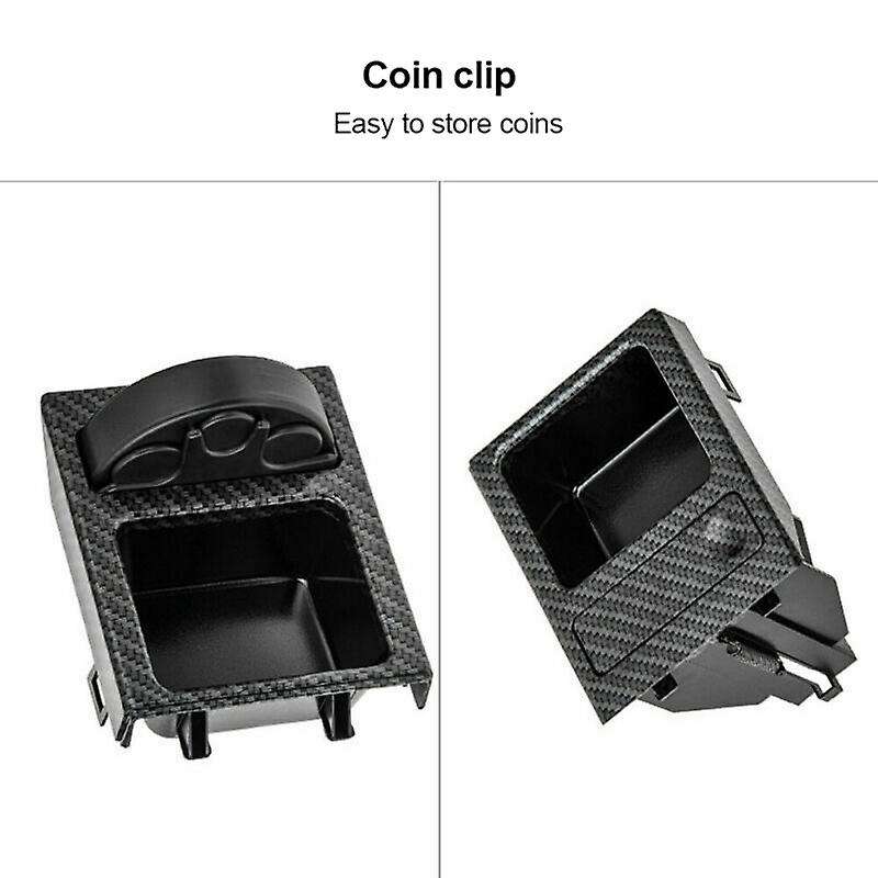 51168217953 for bmw 3 Series E46 318i 320i 98-06 Carbon Fiber Center Console Water Cup Holder Coin