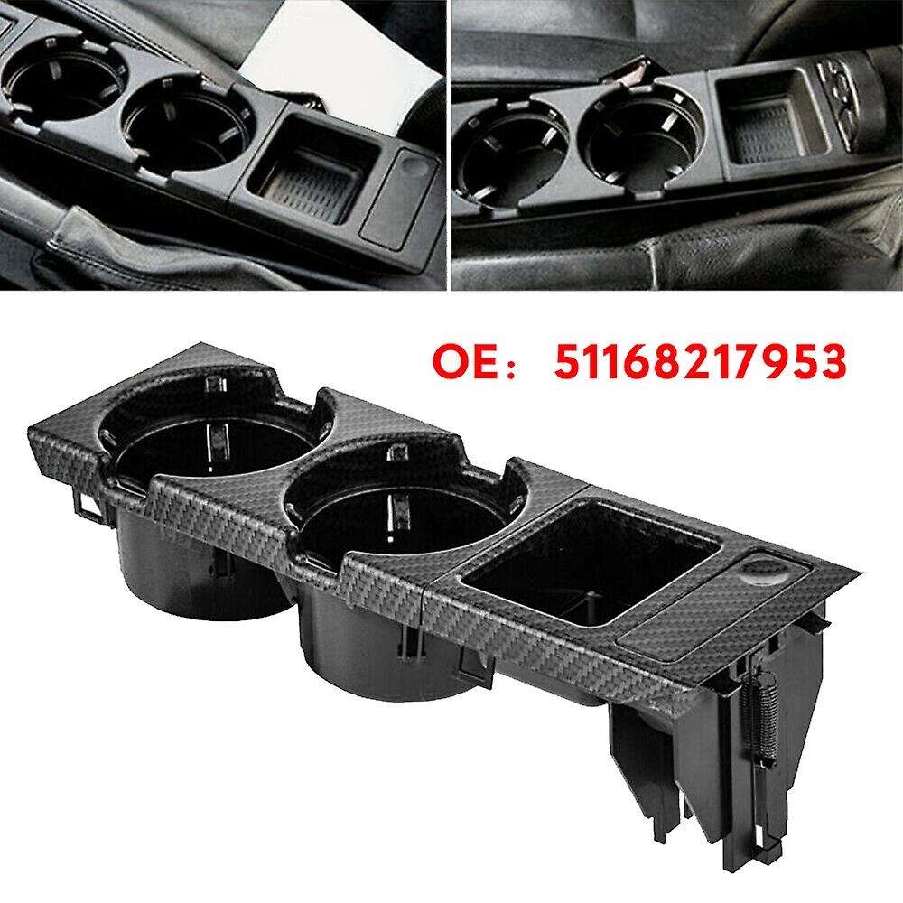 51168217953 for bmw 3 Series E46 318i 320i 98-06 Carbon Fiber Center Console Water Cup Holder Coin