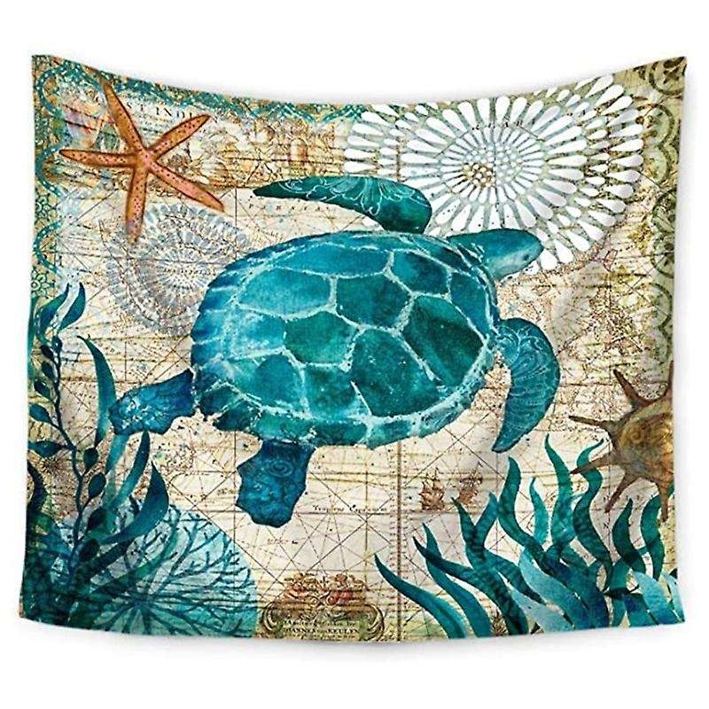 51x60 Inch Sea Turtle Tapestry Marine Life Bohemian Tapestry Wall Hanging Tapestry Wall Art Decor B