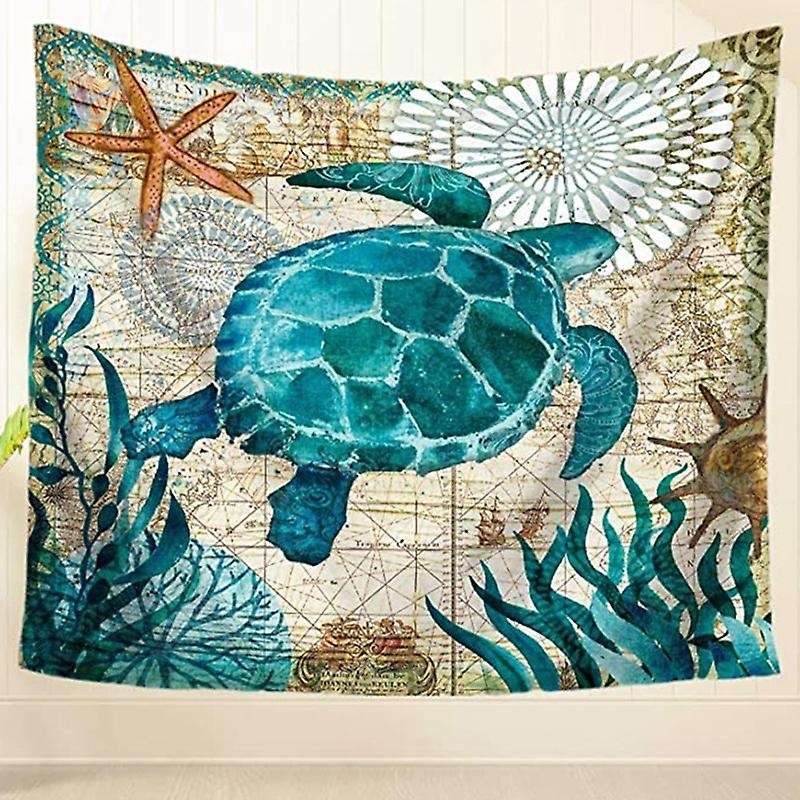 51x60 Inch Sea Turtle Tapestry Marine Life Bohemian Tapestry Wall Hanging Tapestry Wall Art Decor B