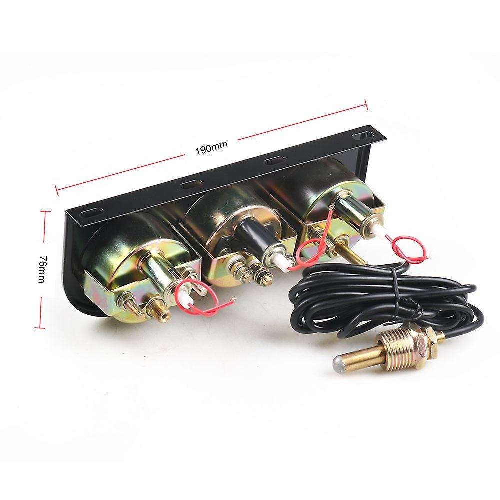 52mm Triple Gauge 3 in 1 (Fuel Level Gauge+ Water Temp Gauge + Oil Press Gauge) Sensor 52mm Auto Gau