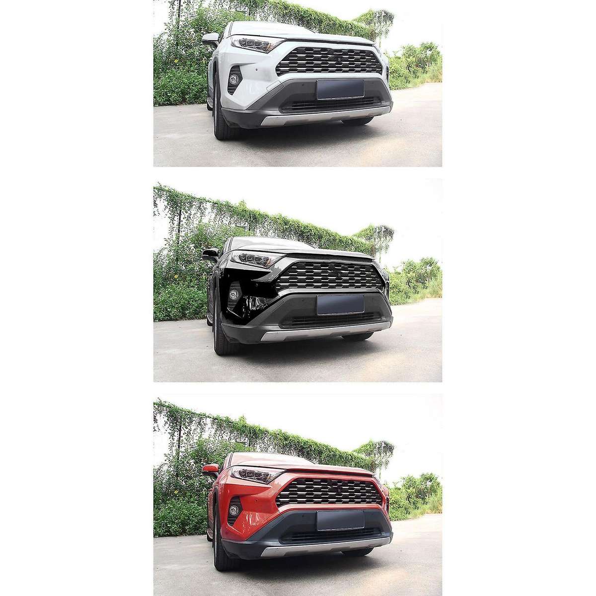 54PCS Stainless Steel 3D Front Grille Sticker Trim for 4 2019 2020 2021