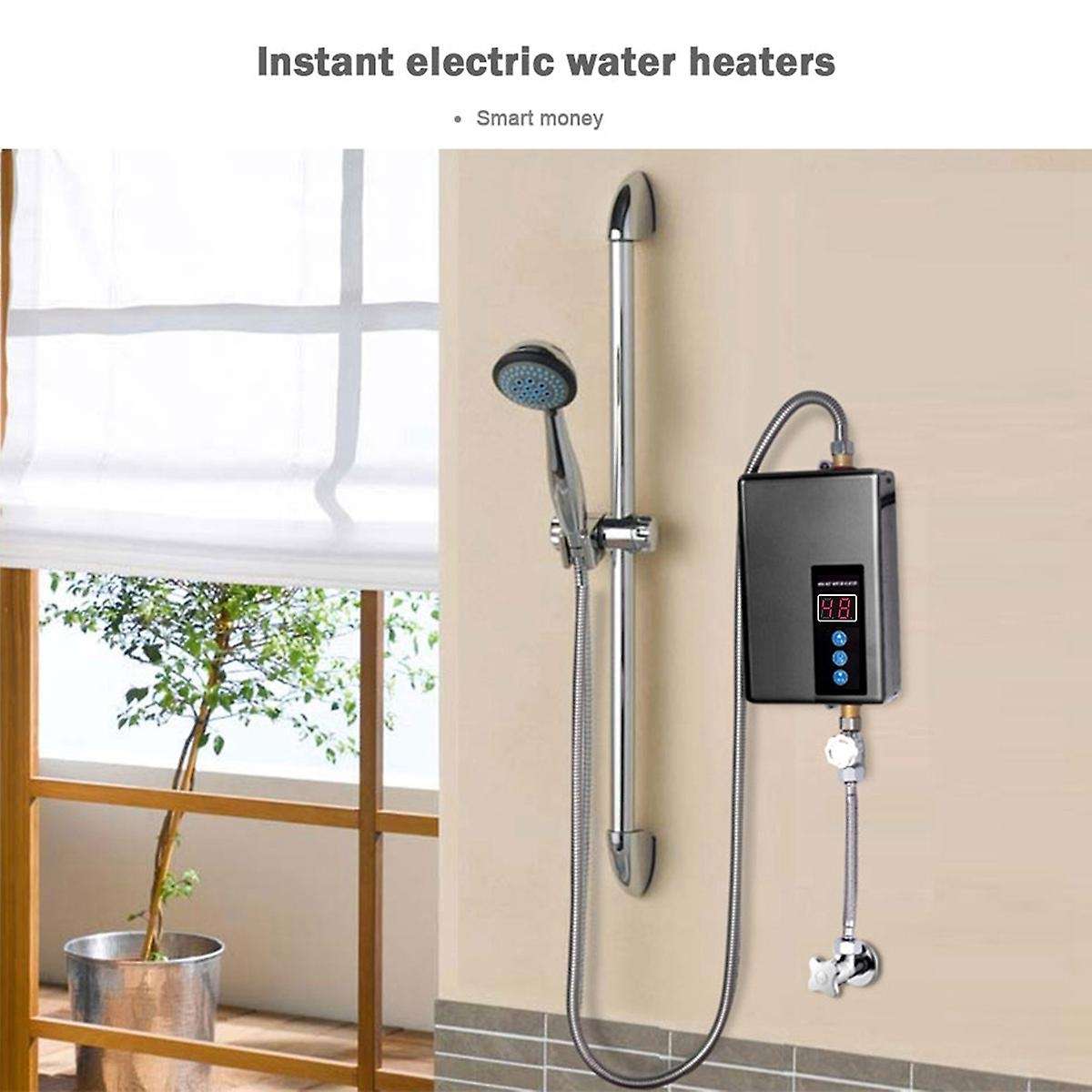 5500w Electric Water Heater 220v Instantaneous Tankless Inverter Water Heater Fast Heating Water Boi