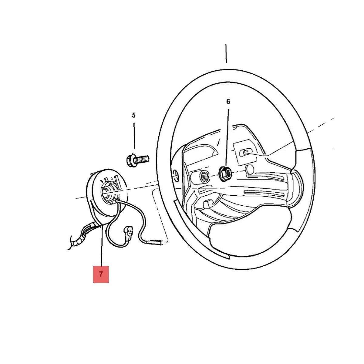 56009070ab Car Steering Column Clock Spring for 1997-2001& Wrangler 1997-2000 Reel Ring Coil