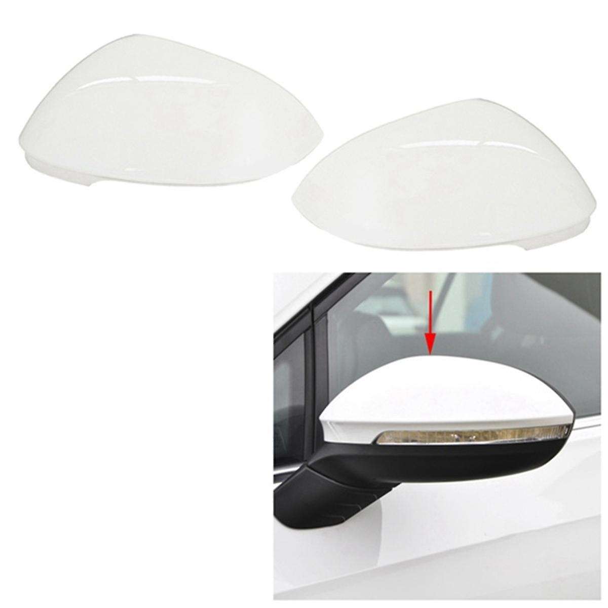 5h0857538 Car White Rearview Side Glass Mirror Cover Trim Rear Mirror Covers Shell for Golf 8 Mk8 2