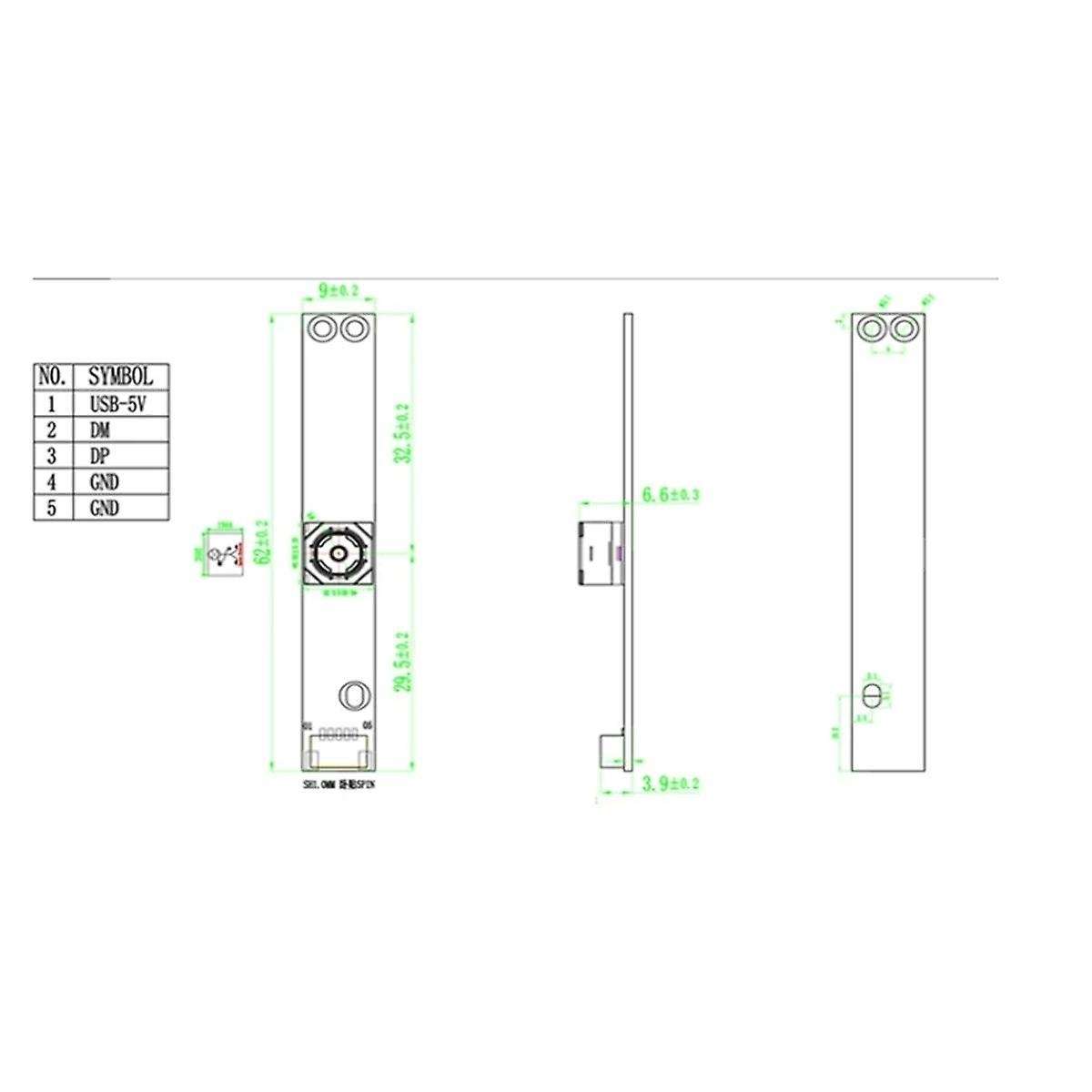 5MP 2K HD Autofocus Wide Angle Camera Module CMOS OV5693 120 Degree OTG USB Plug and Play for Window