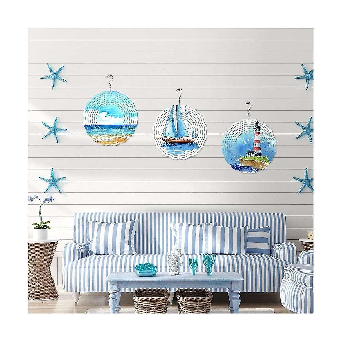 5pcs 10 Inch Sublimation Wind Spinner Blanks 3d Wind Spinners Hanging Wind Spinners for Indoor Outd