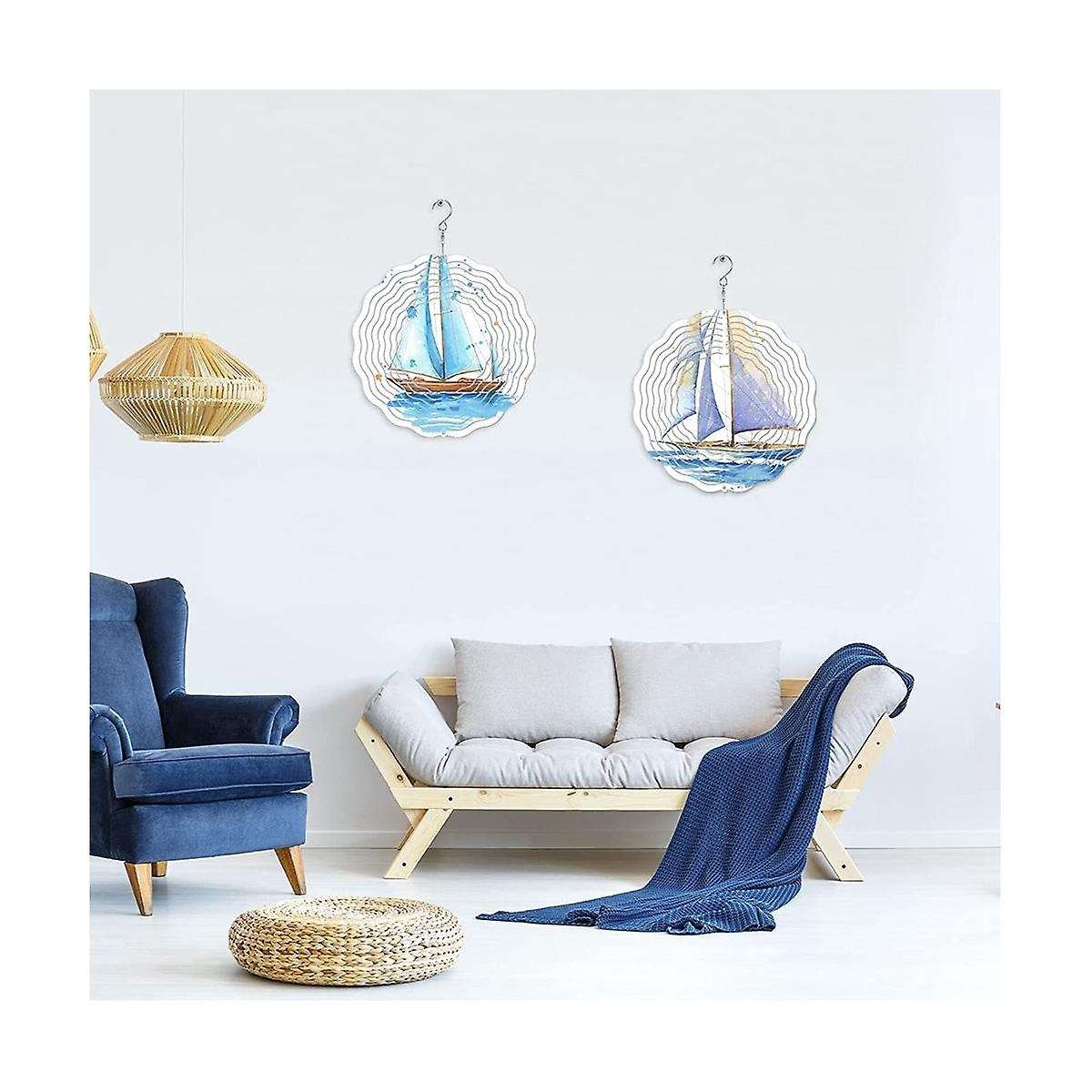 5pcs 10 Inch Sublimation Wind Spinner Blanks 3d Wind Spinners Hanging Wind Spinners for Indoor Outd